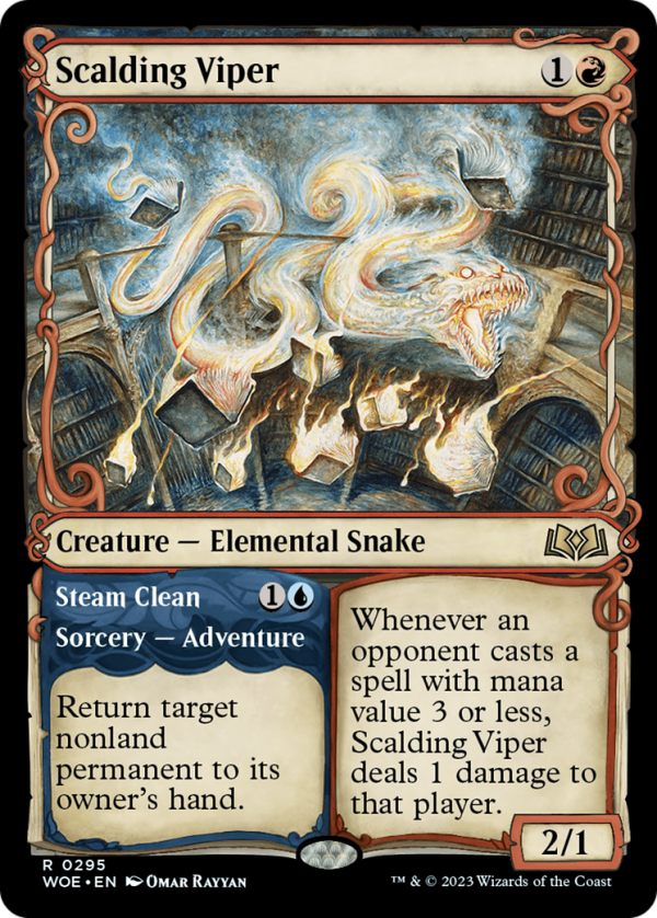 Scalding Viper    Steam Clean (Showcase) [Wilds of Eldraine] Online Hot Sale