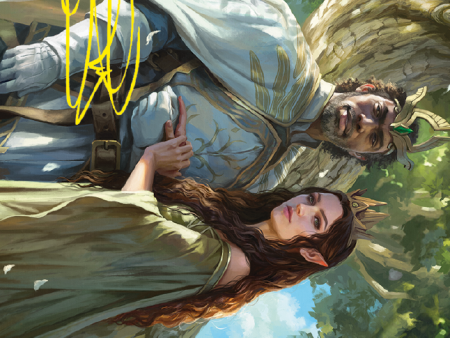 Aragorn and Arwen, Wed Art Card (Gold-Stamped Signature) [The Lord of the Rings: Tales of Middle-earth Art Series] Online Sale