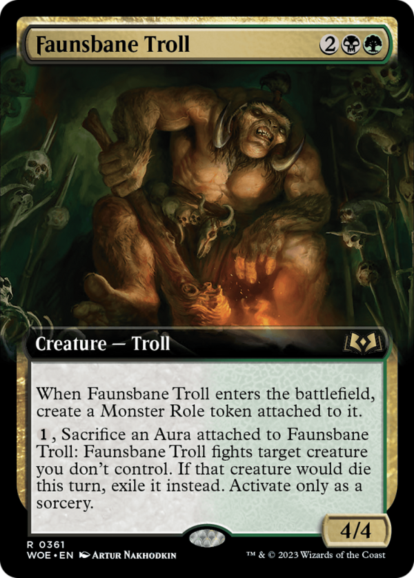 Faunsbane Troll (Extended Art) [Wilds of Eldraine] Hot on Sale