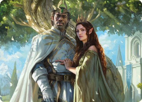 Aragorn and Arwen, Wed Art Card [The Lord of the Rings: Tales of Middle-earth Art Series] Online Sale