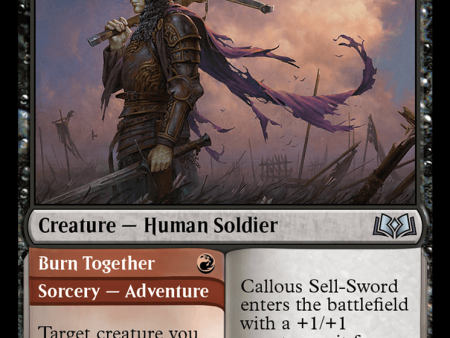 Callous Sell-Sword    Burn Together [Wilds of Eldraine] Hot on Sale