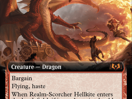 Realm-Scorcher Hellkite (Extended Art) [Wilds of Eldraine] on Sale