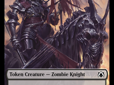 Zombie Knight    Human (6) Double-Sided Token [March of the Machine Commander Tokens] Sale