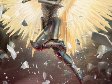 Archangel Elspeth Art Card (Gold-Stamped Signature) [March of the Machine Art Series] For Cheap